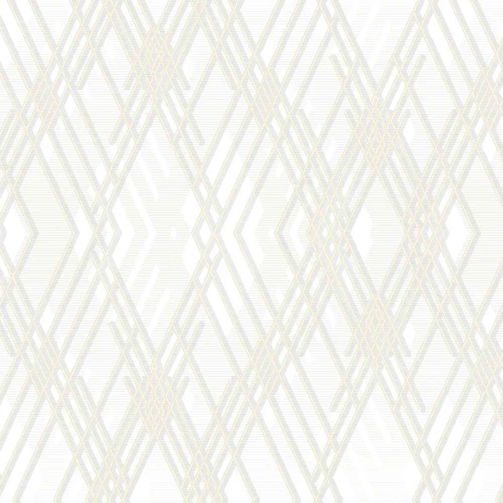 White Embossed Wallpaper – Diamond Geometry (1213-1)